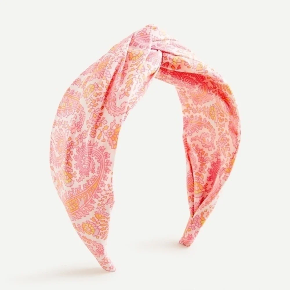 J. Crew Twist Headband In Beach Paisley